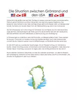 Vorschau - Arbeitsblätter - Polotische Lage Groenland und USA Sachtext Arbeitsblatt - Deckblatt