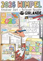 Vorschau - Arbeitsblätter - Neujahr / Start ins Jahr 2026 🚀 Starterpaket XXL (Grundschul & Sek 1) - Seite 1