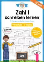 Vorschau - Arbeitsblätter - Zahl 1 schreiben lernen (20 Übungsblätter) - Deckblatt