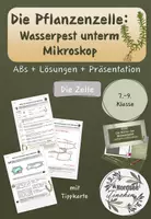 Vorschau - Arbeitsblätter - Die Pflanzenzelle: Wasserpest unterm Mikroskop // die Zelle - Deckblatt