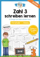 Vorschau - Arbeitsblätter - Zahl 3 schreiben lernen (20 Übungsblätter) - Deckblatt