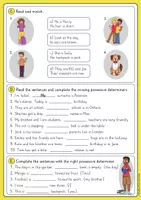 Vorschau - Arbeitsblätter - The Possessive Determiners – Arbeitsblätter Paket (Englisch) - Seite 2