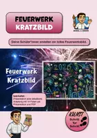 Vorschau - Stundenentwürfe - Kunstprojekt „Feuerwerk – Kratzbild“ – Schritt-für-Schritt-Anleitung - Deckblatt