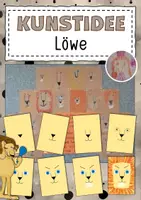 Vorschau - Mal- und Bastelvorlagen - Kunstidee Löwe - Deckblatt