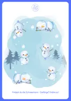 Vorschau - Arbeitsblätter - Schneemann Zwillinge Klettmappe - Seite 1