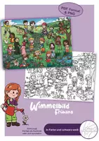 Vorschau - selbst erstellte Cliparts/Grafiken - Wimmelbild Frühling - Suchbild / Ausmalbild - Deckblatt