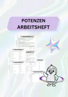 Vorschau - Arbeitsblätter - Potenz — Arbeitsheft, Einführung mit Lösungen - Deckblatt