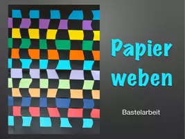 Vorschau - Stundenentwürfe - Kunstprojekt „Papier weben“ – Abstraktes Kunstwerk aus Papierstreifen - Seite 1
