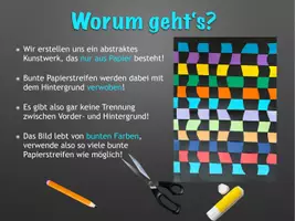 Vorschau - Stundenentwürfe - Kunstprojekt „Papier weben“ – Abstraktes Kunstwerk aus Papierstreifen - Seite 2