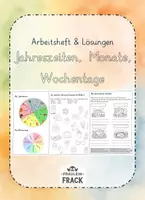 Vorschau - Arbeitsblätter - Arbeitsheft Jahreszeiten, Monate und Wochentage - inkl. Lösungen - Deckblatt
