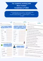 Vorschau - Arbeitsblätter - Arbeitsblätter zu More 3 Unit 5 Vocabulary - Deckblatt