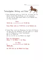 Vorschau - Arbeitsblätter - Textaufgaben Klasse 3 u 4 Anfang und Ende berechnen - mit Lösungsblatt - Seite 2