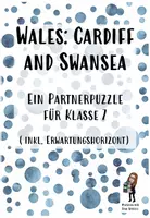 Vorschau - Arbeitsblätter - Wales: Cardiff und Swansea - Partnerpuzzle für Klasse 7 - Deckblatt