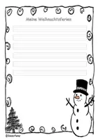 Vorschau - Arbeitsblätter - Winterferien Weihnachtsferien Schreibblatt - Seite 2