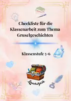 Vorschau - Arbeitsblätter - Checkliste-Klassenarbeit zum Thema Gruselgeschichten - Deckblatt