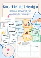 Vorschau - Spiele - Kennzeichen des Lebendigen - Legekarten, Domino & Tabelle - Deckblatt