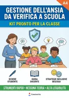 anteprima - Materiale di supporto/inclusione - Gestione dell’Ansia da Verifica a Scuola | Schede Studente + Guida Docente | Strategie Pronte BES/DSA - Pagina di copertina