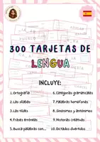Vista previa - Juegos / Gamificación - 300 tarjetas para trabajar LENGUA CASTELLANA - Portada