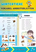 Vorschau - Arbeitsblätter - Wintertiere Vokabelheft Sachunterricht: Vokabeltraining für Kinder - Deckblatt
