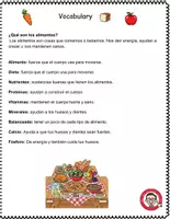 Vista previa - Hojas de trabajo - Los Alimentos Actividades Imprimibles para Primaria - página 1