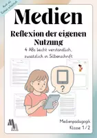Vorschau - Arbeitsblätter - Medien: Selbstreflexion Medienkonsum + gesunder Umgang - Deckblatt