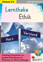 Vorschau - Arbeitsblätter - Lerntheke Ethik Klasse 2-4 | Ethik Grundschule + Förderschule Klasse 2-4 | Werte, Normen, Gemeinschaft, Konfliktlösung, Kinderrechte, Toleranz, Freundschaft, Differenzierung, Freiarbeit, Lösungen - Deckblatt