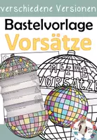 Vorschau - Arbeitsblätter - Bastelvorlage Discokugel - Neujahrsvorsätze / Neues Jahr - auch Zeitform Futur - Deckblatt