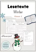Vorschau - Arbeitsblätter - Lesetexte für den Winter - Text der Woche - Deckblatt