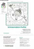Vorschau - Mal- und Bastelvorlagen - Gemeinschaftsprojekt: Riesenposter Schneemann im Winter | Winterkunst Grundschule | Klassenposter | Klassenprojekt Winterposter - Seite 2