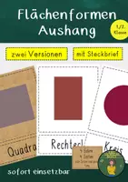 Vorschau - Bildkarten - Flächenformen: Bildkarten und Steckbriefe - Deckblatt