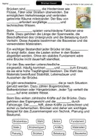 Vorschau - Arbeitsblätter - Brücken bauen | Lückentext | Erdkunde | Verkehr | Ingenieurbau - Seite 1