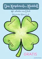 Vorschau - Mal- und Bastelvorlagen - Das Komplimente-Kleeblatt 🍀 – Soziales Lernen - Wertschätzung - Schreibanlass für Klasse 2–4 | Wir schenken uns Glück | Freebie - Deckblatt