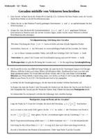 Vorschau - Unterrichtsreihen - Analytische Geometrie: Geraden in Parameterform, Punktprobe, Lagebeziehungen, Orthogonalität, Skalarprodukt und Winkel (+Geogebra) - Seite 1