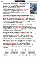 Vorschau - Arbeitsblätter - Gebirge | Lückentext | Erdkunde | Landschaftsformen | Entstehung - Seite 2