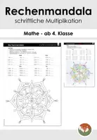 Vorschau - Arbeitsblätter - Rechenmandala: schriftliche Multiplikation - Deckblatt