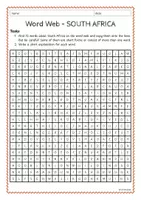Vorschau - Arbeitsblätter - Word Web - SOUTH AFRICA (2-fach differenziert) - Seite 1