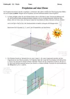 Vorschau - Arbeitsblätter - Analytische Geometrie: Ebenen in Parameterform, Durchstoßpunkt einer Geraden und Projektionen (+Geogebra) - Seite 3