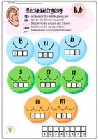Vorschau - Arbeitsblätter - Buchstabeneinführung B, C, G, J - Buchstabe B, C, G, J - Hörspaziergang B, C, G, J - Seite 2