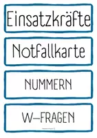 Vorschau - Unterrichtsreihen - Notfallkarten österreichische Nummern Feuerwehr, Rettung, Polizei - Deckblatt