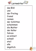 Vorschau - Arbeitsblätter - 6 Lernwörter-Listen mit je 15 Lernwörtern / Ausdrücken zur Übung der Rechtschreibung - Seite 3