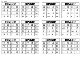 Vorschau - Arbeitsblätter - Les nombres/Zahlen auf Französisch 1-100 und Bingo - Seite 2
