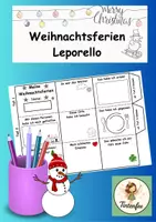 Vorschau - Mal- und Bastelvorlagen - Meine Weihnachtsferien Leporello - Seite 1