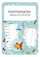 Vorschau - Stationenlernen - Klammerkarten Addition ZR 20 mit ZÜ - Deckblatt