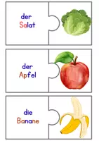 Vorschau - Präsentationen/Tafelbilder - Wortschatz Obst und Gemüse - Bildkarten und Präsentation - Seite 1