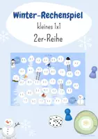 Vorschau - Spiele - kleine Einmaleins Leiterspiele Materialpaket Winter - Alle Reihen + gemischte Aufgaben - Seite 1