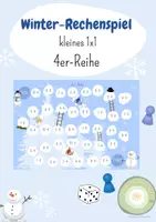 Vorschau - Spiele - 4er-Reihe Leiterspiel Winter (kleines Einmaleins) Multiplikation - Deckblatt