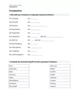 Vorschau - Arbeitsblätter - Fremdwörter (Deutsch) – Materialpaket - Seite 1