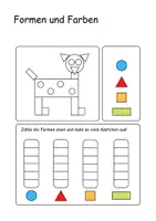 Vorschau - Arbeitsblätter - Zählen - Formen und Farben - Deckblatt
