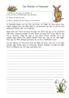Vorschau - Arbeitsblätter - Geschichte weiterschreiben Das Osterfest im Hasenwald - Deckblatt