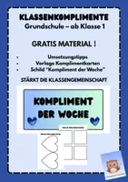 Vorschau - Bildkarten - Klassen-Komplimente – Ritual für mehr Wertschätzung (GRATIS | ab Klasse 1) - Deckblatt